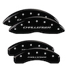 12088SCLBBK Front/Rear Disc Brake Caliper Covers Fits Dodge Challenger/Charger/Dodge Magnum [Black w/Silver Challenger (Block)] - image 1