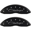 Challenger Cursive/RT Matte Black Powder Coat Finish Silver Characters. - image 1