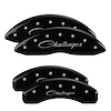 12088SCLSBK Front/Rear Brake Caliper Covers Fits Dodge Challenger/Charger/Dodge Magnum [Black w/Silver Challenger (Cursive)] - image 1