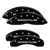 12088SMGMBK Front & Rear Disc Brake Caliper Covers Fits Select Dodge Challenger/Charger/Dodge Magnum [Black w/Silver Magnum] - image 1
