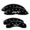 12088SRT1BK Front/Rear Disc Brake Caliper Covers Fits Select Dodge Challenger/Charger/Dodge Magnum [Black w/Silver RT1 (Truck)] - image 1