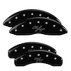 12088SRTRBK Front/Rear Disc Brake Caliper Covers Fits Select Dodge Challenger/Charger/Dodge Magnum [Black w/Silver RT (Vintage)] - image 1