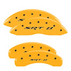 12088SSR8YL Front & Rear Disc Brake Caliper Covers Fits Select Dodge Challenger/Charger/Dodge Magnum [Yellow w/Black SRT 8] - image 1