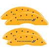 12124SDD3YL Front & Rear Disc Brake Caliper Covers Fits Select Dodge Ram 2500, Dodge Ram 3500 [Yellow Finish w/ Black Dodge ll] - image 1