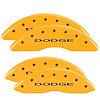 12124SDD4YL Front & Rear Disc Brake Caliper Covers Fits Select Dodge Ram 2500/Dodge Ram 3500 [Yellow w/Black Dodge (No Stripes)] - image 1