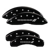 12134SDD3BK Front/Rear Disc Brake Caliper Covers Fits Dodge Ram 1500/Dodge Ram 1500 Van/Dodge Durango [Black w/Silver Dodge ll] - image 1