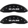 2002 DODGE RAM 1500 BASE - SET OF 4 CALIPER COVERS RAM/RAM MATTE BLACK POWDER COAT FINISH SILVER CHARACTERS. 18 WHEEL MIN. - image 1