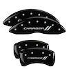 12162SCH1BK Front & Rear Disc Brake Caliper Covers Fits Select Dodge Challenger/Dodge Charger [Black w/Silver Charger ll] - image 1