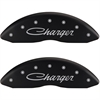 2011 DODGE CHARGER R/T - SET OF 4 CALIPER COVERS CHARGER/CHARGER CURSIVE ENGRAVING MATTE BLACK POWDE - image 1
