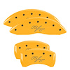 12162SRTRYL Front & Rear Disc Brake Caliper Covers Fits Select Dodge Challenger/Dodge Charger [Yellow w/Black RT (Vintage)] - image 1
