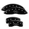 12192SRTRBK Front & Rear Disc Brake Caliper Covers Fits Select Dodge Avenger/Dodge Caliber [Black w/Silver RT (Vintage)] - image 1