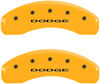 Set of 4 caliper covers Engraved Front and Rear With out stripes/Dodge Yellow powder coat finish black characters - image 2