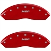 1991 DODGE STEALTH BASE - SET OF 4 CALIPER COVERS MGP/MGP ENGRAVING RED POWDER COAT FINISH SILVER CHARACTERS. 17 WHEEL MIN - image 1