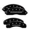 12200SDD4BK Front/Rear Disc Brake Caliper Covers Fits Dodge Grand Caravan/Dodge Journey [Black w/Silver Dodge (No Stripes)] - image 1