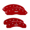 12200SMGPRD Front & Rear Disc Brake Caliper Covers Fits Select Dodge Grand Caravan, Dodge Journey [Red Finish w/ Silver MGP] - image 1