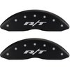 2012 DODGE JOURNEY AVP - SET OF 4 CALIPER COVERS RT / RT MATTE BLACK POWDER COAT FINISH SILVER CHARA - image 1