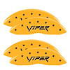 12203SVIPYL Front & Rear Disc Brake Caliper Covers for 2001-2002 Dodge Viper [Yellow Finish w/ Black Viper (Gen 2)] - image 1