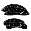 12204SDGOBK Front & Rear Disc Brake Caliper Covers Fits Select Dodge Durango [Black Finish w/ Silver Durango ll] - image 1