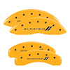 12204SDGOYL Front & Rear Disc Brake Caliper Covers Fits Select Dodge Durango [Yellow Finish w/ Black Durango ll] - image 1