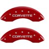 1984 CHEVROLET CORVETTE BASE - SET OF 4 CALIPER COVERS CORVETTE - C4 LOGOTYPE RED POWDER COAT FINISH - image 1