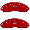 1984 CHEVROLET CORVETTE BASE - SET OF 4 CALIPER COVERS MGP/MGP ENGRAVING RED POWDER COAT FINISH SILV - image 1