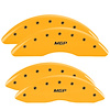 13083SMGPYL Front & Rear Disc Brake Caliper Covers Fits Select Chevy Corvette [Yellow Finish w/ Black MGP] - image 1