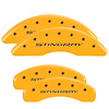 13084SSTYYL Front & Rear Disc Brake Caliper Covers for 2014-2019 Chevy Corvette [Yellow Finish w/ Black Stingray] - image 1