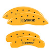 14002SHYBYL Front/Rear Brake Caliper Covers Fits Chevy Avalanche/Express/Silverado/Suburban/Tahoe [Yellow w/Black Hybrid (GM)] - image 1