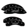 14002SSS1BK Front/Rear Brake Caliper Covers Fits Chevy Avalanche/Express/Silverado/Suburban/Tahoe [Black w/Silver SS Avalanche] - image 1
