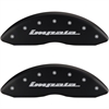 2010 CHEVROLET IMPALA LS - SET OF 4 CALIPER COVERS IMPALA / IMPALA MATTE BLACK POWDER COAT FINISH SI - image 1