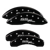 14030SSSRBK Front/Rear Disc Brake Caliper Covers Fits Chevy Trailblazer EXT/Chevy SSR/Chevy Trailblazer [Black w/Silver SSR] - image 1