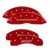 14036SCS5RD Front Disc Brake Caliper Covers for 2010-2015 Chevy Camaro [Red Finish w/ Silver Camaro / SS (Gen 5)] - image 1