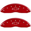 1991 CHEVROLET CAPRICE BASE - SET OF 4 CALIPER COVERS BOWTIE/BOWTIE ENGRAVING RED POWDER COAT FINISH - image 1