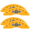 14173SBANYL Front/Rear Brake Caliper Covers Fits Chevy Silverado 2500 HD/3500 HD [Yellow w/Black 100 Anniversary Chevrolet] - image 1
