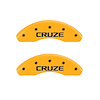 14208FCRZYL Front Disc Brake Caliper Covers for 2011-2013 Chevy Cruze [Yellow Finish w/ Black Cruze] - image 1