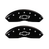 14212FBOWBK Front Disc Brake Caliper Covers for 1997-2000 Chevy Tahoe, 2000 Chevy Tahoe [Black Finish w/ Silver Bowtie] - image 1