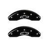 14213FBOWBK Front Disc Brake Caliper Covers Fits Select Chevy Sonic [Black Finish w/ Silver Bowtie] - image 1