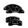 14220SVLTBK Front & Rear Disc Brake Caliper Covers for 2011-2015 Chevy Volt [Black Finish w/ Silver Volt] - image 1