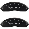 2011 CHEVROLET VOLT BASE - SET OF 4 CALIPER COVERS VOLT/VOLT MATTE BLACK POWDER COAT FINISH SILVER CHARACTERS. 17 WHEEL MIN - image 1