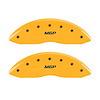 14221FMGPYL Front Disc Brake Caliper Covers Fits Select Chevy Colorado [Yellow Finish w/ Black MGP] - image 1