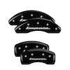 14223SIMPBK Front/Rear Disc Brake Caliper Covers Fits Chevy Malibu Limited/Chevy Impala/Chevy Malibu [Black w/Silver Impala] - image 1