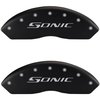 2013 CHEVROLET SONIC RS - SET OF 4 CALIPER COVERS SONIC/SONIC MATTE BLACK POWDER COAT FINISH SILVER - image 1