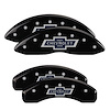 14234SBANBK Front/Rear Disc Brake Caliper Covers Fits Chevy Suburban/Chevy Tahoe [Black w/Silver 100 Anniversary Chevrolet] - image 1