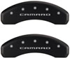 Set of 4 caliper covers Engraved Front and Rear Gen 5/Camaro Matte Black powder coat finish silver characters. - image 2