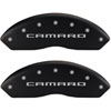 Set of 4 caliper covers Engraved Front Gen 5/Camaro - Engraved Rear Gen 5/RS Matte Black powder coat finish silver characters. - image 1