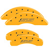 14241SSS5YL Front & Rear Disc Brake Caliper Covers Fits Select Chevy Camaro [Yellow Finish w/ Black SS (Gen 5/6)] - image 1