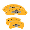 14247SBANYL Front & Rear Disc Brake Caliper Covers Fits Select Chevy Equinox [Yellow Finish w/ Black 100 Anniversary Chevrolet] - image 1