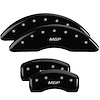 14250SMGPBK Front & Rear Disc Brake Caliper Covers for 2018-2019 Chevy Traverse [Black Finish w/ Silver MGP] - image 1