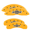 14252SBANYL Front/Rear Brake Caliper Covers Fits Chevy Suburban/Silverado 1500/Tahoe [Yellow w/Black 100 Anniversary Chevrolet] - image 1