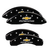 Front and Rear Disk Brake Caliper Covers for Chevrolet Camaro, Black - image 1